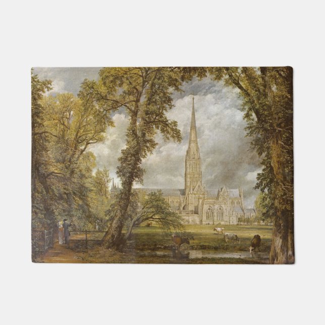 Aussicht auf die Kathedrale von Salisbury (englisc Fußmatte (Vorderseite)