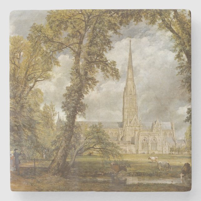 Aussicht auf die Kathedrale von Salisbury (von Joh Steinuntersetzer (Vorderseite)