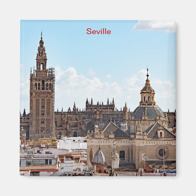 Aussicht auf die Kathedrale von Sevilla Magnet (Vorne)