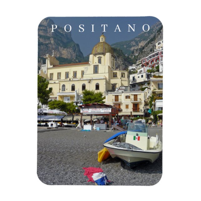 Aussicht auf die Kirche Positano Kühlschrankmagnet Magnet (Vertikal)