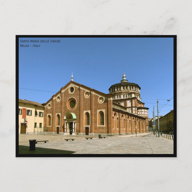 Aussicht auf die Kirche Santa Maria delle Grazie - Postkarte (Vorderseite)