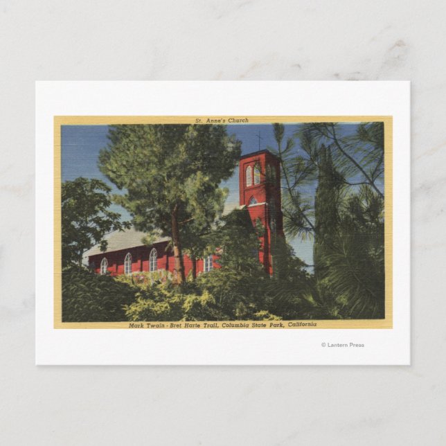 Aussicht auf die Kirche St. Anne (1856) Postkarte (Vorderseite)