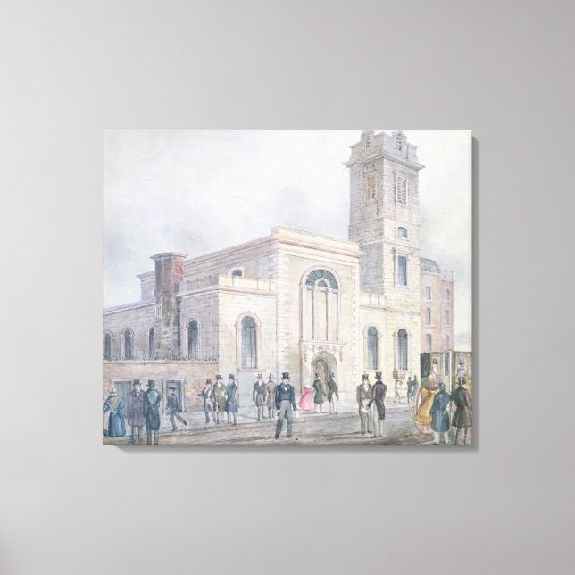 Aussicht auf die Kirche St. Bartholomäus Leinwanddruck (Vorderseite)