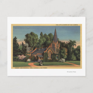 Aussicht auf die kleine Kirche der Blume Postkarte