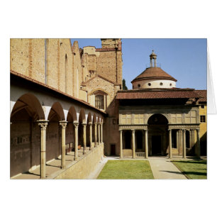 Aussicht auf die Kloster und die Kapelle Pazzi