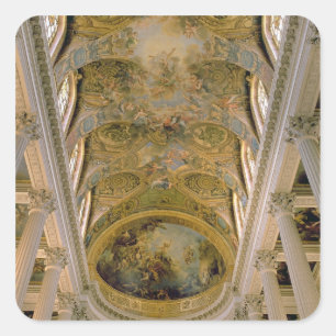 Aussicht auf die Königsgalerie und Gewölbedecke Quadratischer Aufkleber