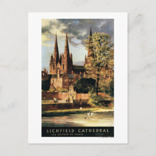 Aussicht auf die Lichfield-Kathedrale Postkarte