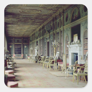 Aussicht auf die Long Gallery Quadratischer Aufkleber