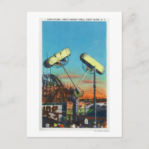 Aussicht auf die Loop-o-Flugzeug-Fahrt Nr. 1 Postkarte