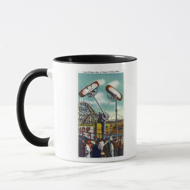 Aussicht auf die Loop-o-Flugzeug-Fahrt Nr. 2 Tasse (Links)