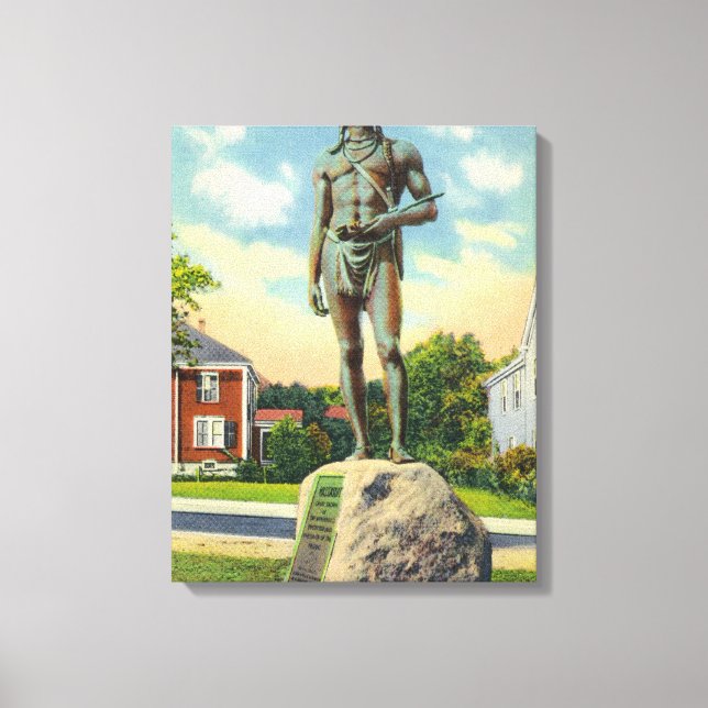 Aussicht auf die Massasoit Statue Nr. 2 Leinwanddruck (Vorderseite)