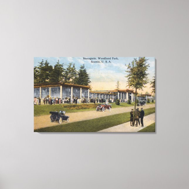 Aussicht auf die Menagerie des Wald Park Leinwanddruck (Vorderseite)