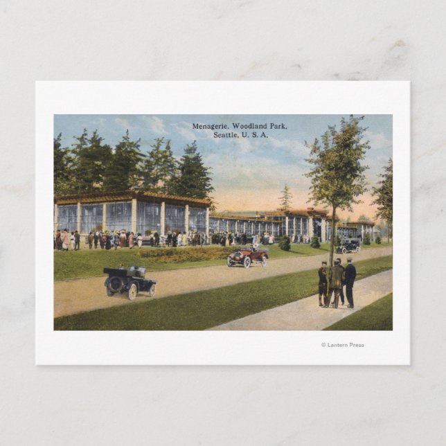 Aussicht auf die Menagerie des Wald Park Postkarte (Vorderseite)