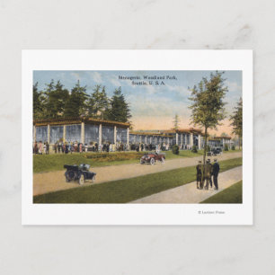 Aussicht auf die Menagerie des Wald Park Postkarte