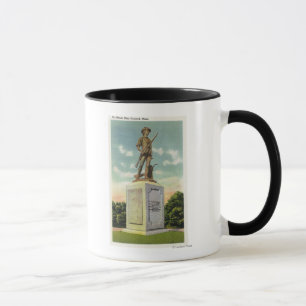 Aussicht auf die minutiöse Statue des Mannes Tasse