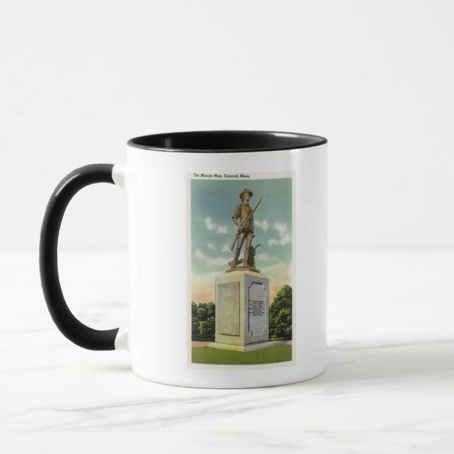 Aussicht auf die minutiöse Statue des Mannes Tasse (Links)