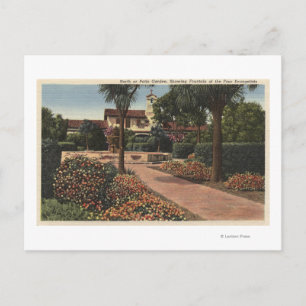 Aussicht auf die Mission, Gartenanlage Postkarte