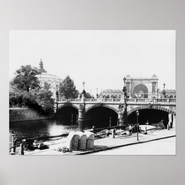 Aussicht auf die Moltke-Brücke Poster (Vorne)
