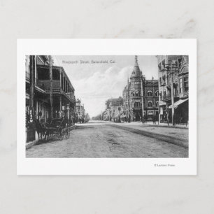 Aussicht auf die neunzehnte Straße # 2Bakersfield, Postkarte