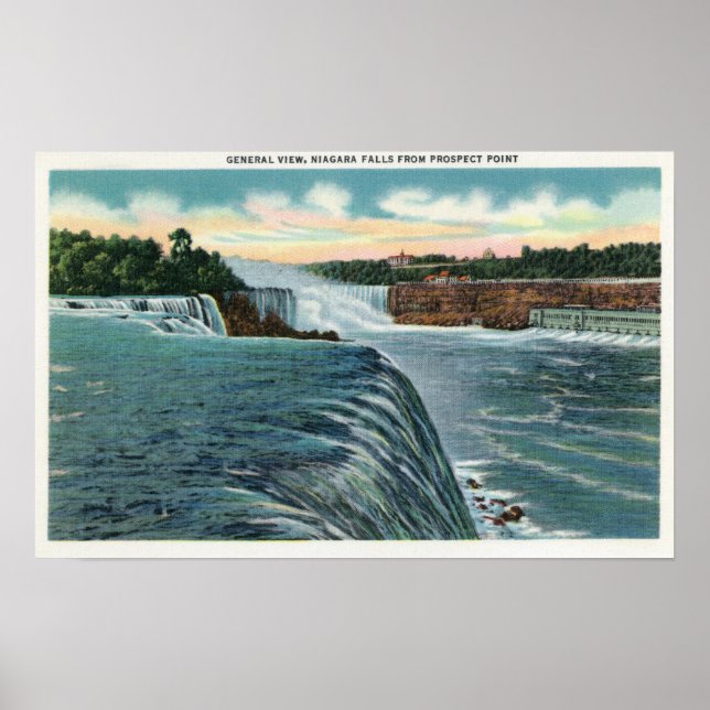 Aussicht auf die Niagarafälle von Prospect Point Poster (Vorne)