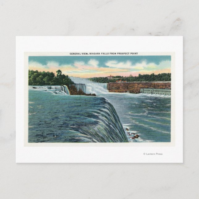 Aussicht auf die Niagarafälle von Prospect Point Postkarte (Vorderseite)