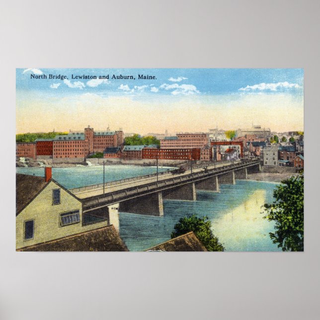Aussicht auf die Nordbrücke Poster (Vorne)