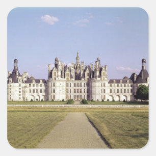 Aussicht auf die Nordwestfassade, 1519-46 Quadratischer Aufkleber