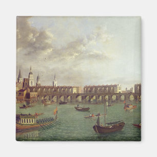 Aussicht auf die Old London Bridge Magnet