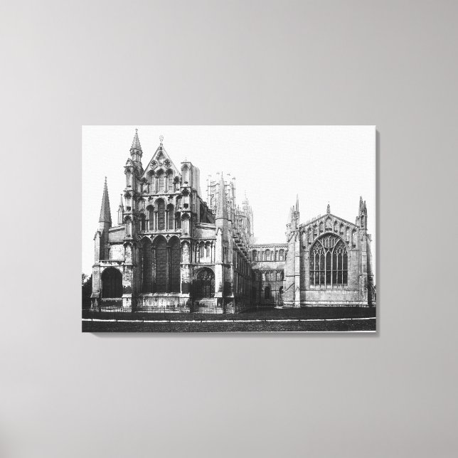Aussicht auf die Ostfassade und den Chor, c.1321-4 Leinwanddruck (Vorderseite)