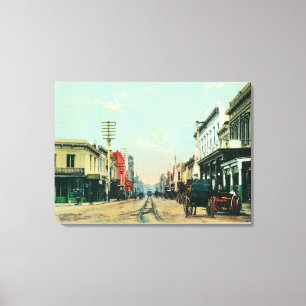 Aussicht auf die Pazifikstraße Santa Cruz, CA Leinwanddruck