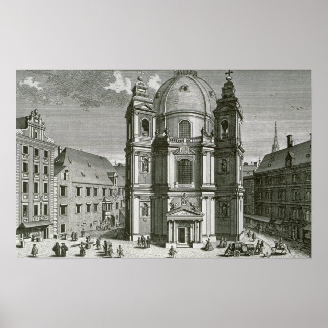 Aussicht auf die Peterskirche Poster (Vorne)
