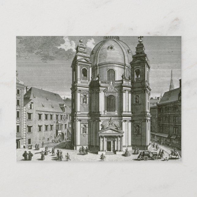 Aussicht auf die Peterskirche Postkarte (Vorderseite)