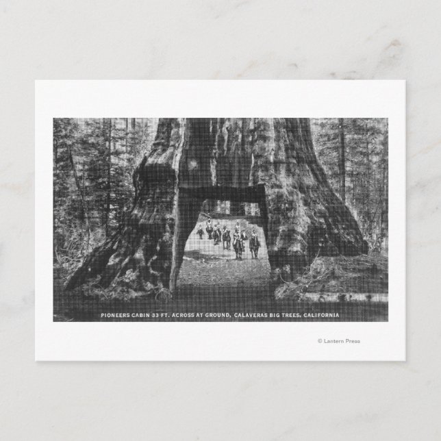 Aussicht auf die Pionierhütte, Männer auf dem Pfer Postkarte (Vorderseite)