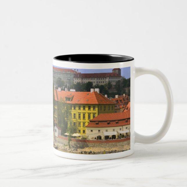 Aussicht auf die Prager Burg und die Stadt Moldau Zweifarbige Tasse (Rechts)