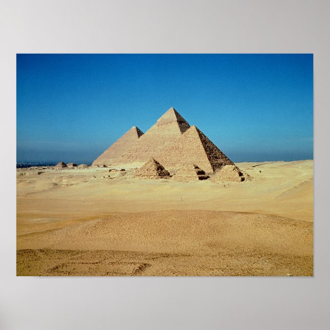Aussicht auf die Pyramiden Poster (Vorne)