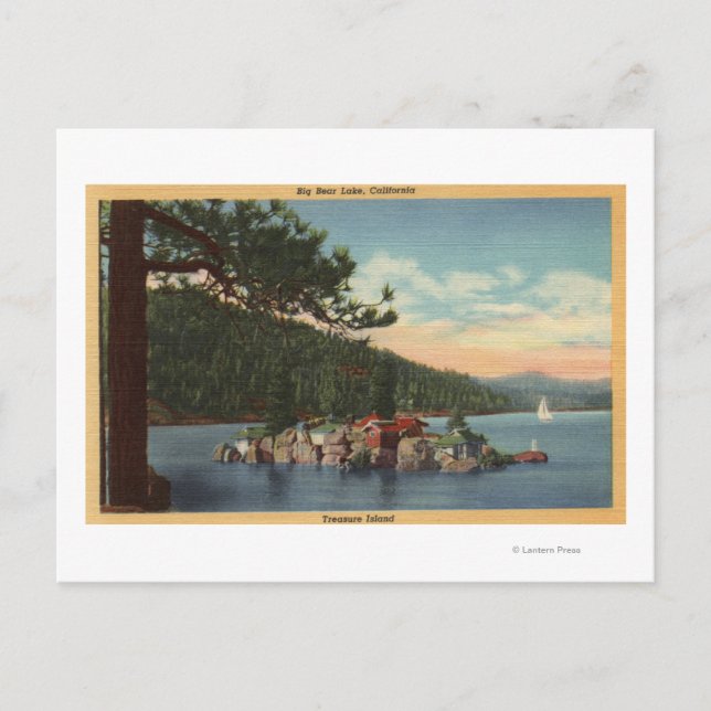 Aussicht auf die Schatzinsel Postkarte (Vorderseite)