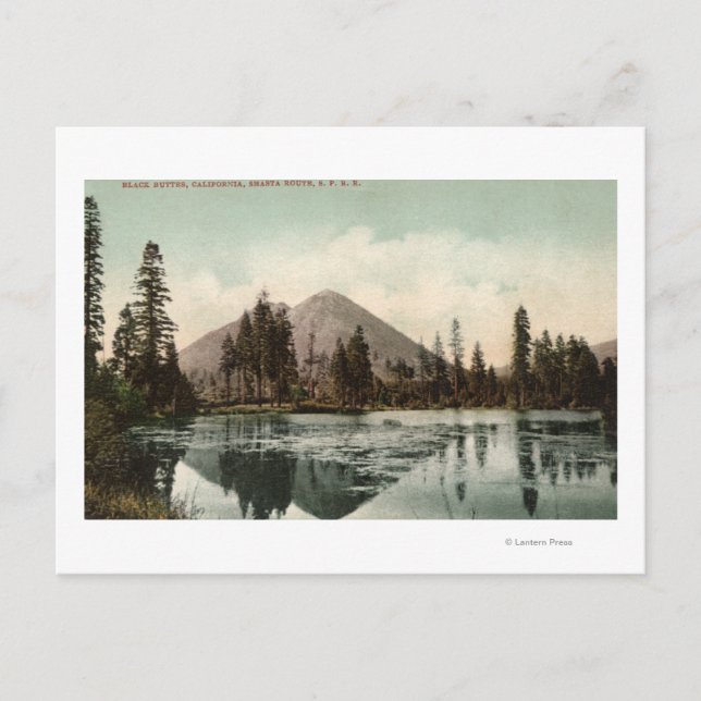 Aussicht auf die schwarzen Tasten entlang der Shas Postkarte (Vorderseite)