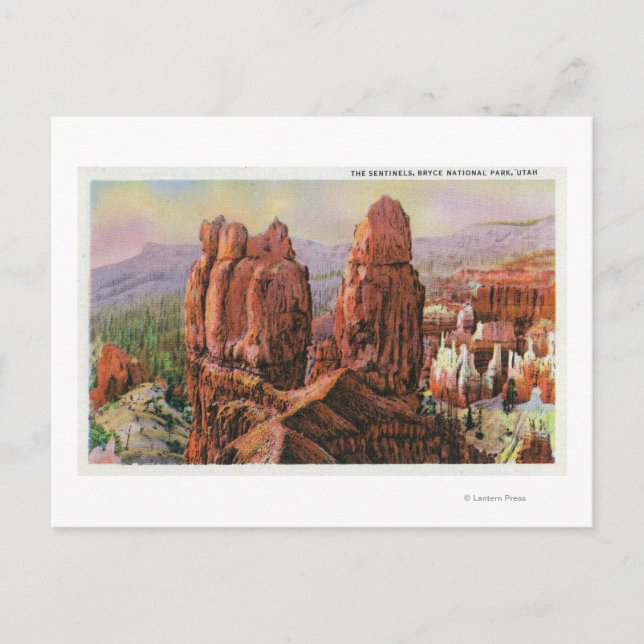 Aussicht auf die Sentinels Postkarte (Vorderseite)