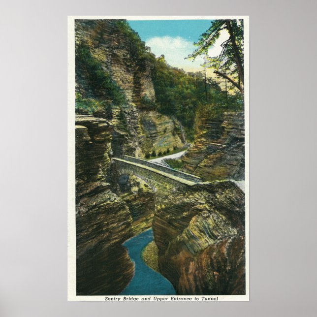 Aussicht auf die Sentry Bridge und den Obertunnel Poster (Vorne)
