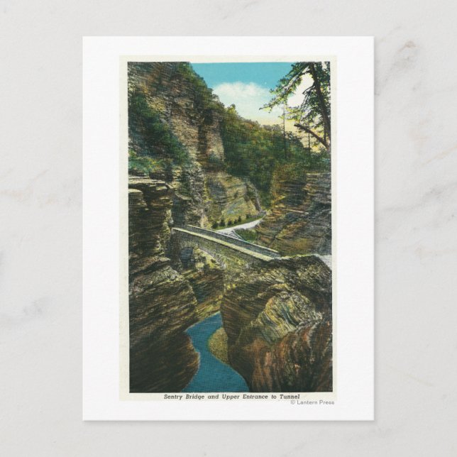 Aussicht auf die Sentry Bridge und den Obertunnel Postkarte (Vorderseite)