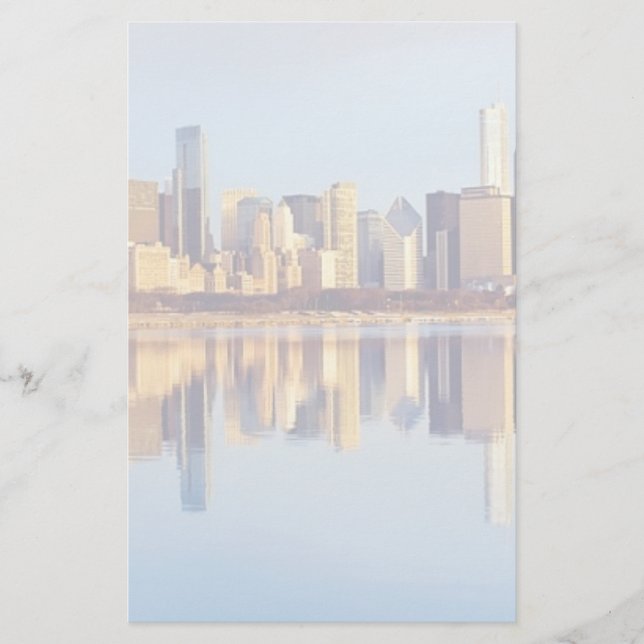 Aussicht auf die Skyline von Chicago mit Reflexion (Vorderseite)
