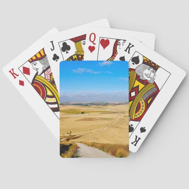 Aussicht auf die spanischen Mesetas Spielkarten (Rückseite)