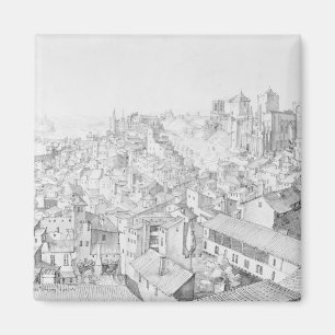 Aussicht auf die Stadt Avignon und die Umgebung Magnet