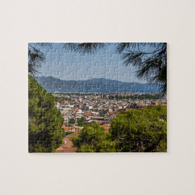 Aussicht auf die Stadt Kalamata, Griechenland Puzzle (Horizontal)
