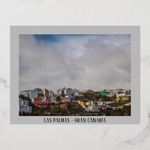 Aussicht auf die Stadt Las Palmas Folien Feiertagspostkarte