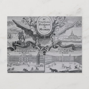 Aussicht auf die Stadt Madrid Postkarte