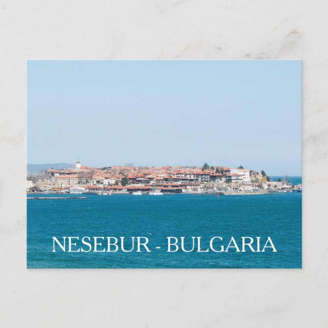 Aussicht auf die Stadt Nesebur, Bulgarien Postkarte (Vorderseite)