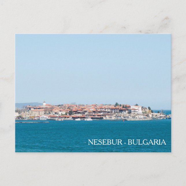 Aussicht auf die Stadt Nesebur, Bulgarien Postkarte (Vorderseite)