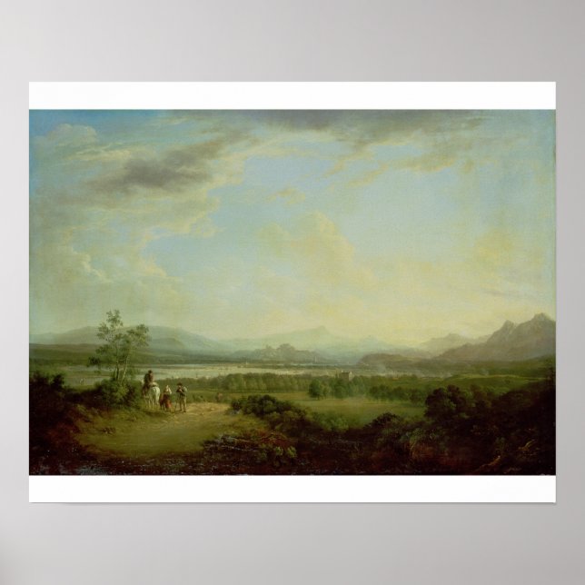 Aussicht auf die Stadt Stirling am Fluss Forth Poster (Vorne)