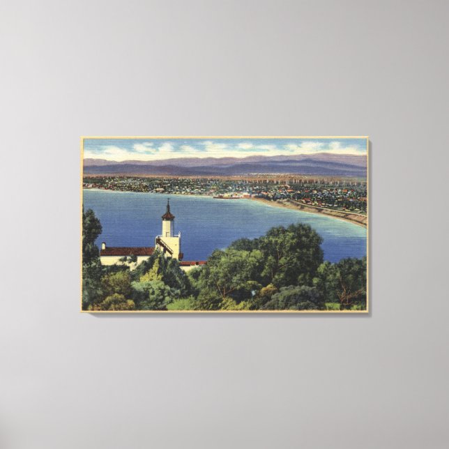 Aussicht auf die Strände Redondo & Hermosa Leinwanddruck (Vorderseite)